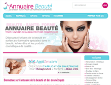 Tablet Screenshot of annuaire-beaute.net